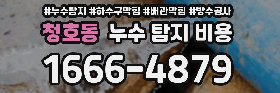 청호동 누수 탐지 비용