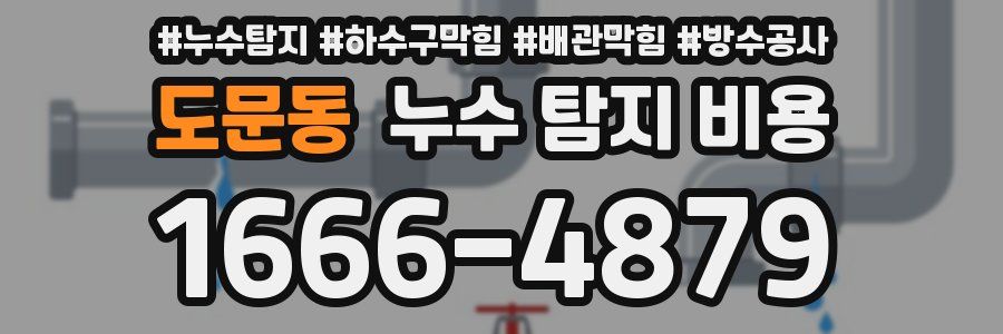 도문동 누수 탐지 비용