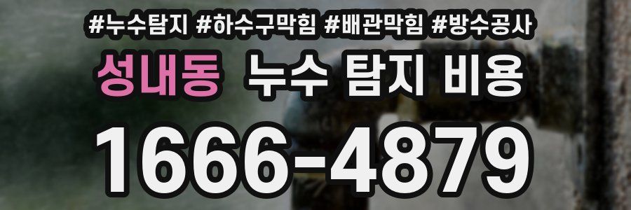 성내동 누수 탐지 비용