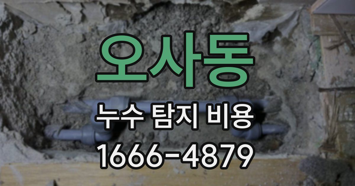 오사동 누수 탐지 비용