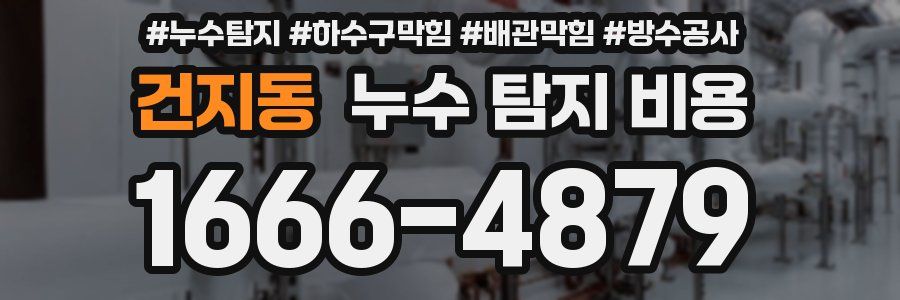 건지동 누수 탐지 비용