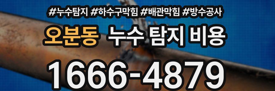 오분동 누수 탐지 비용