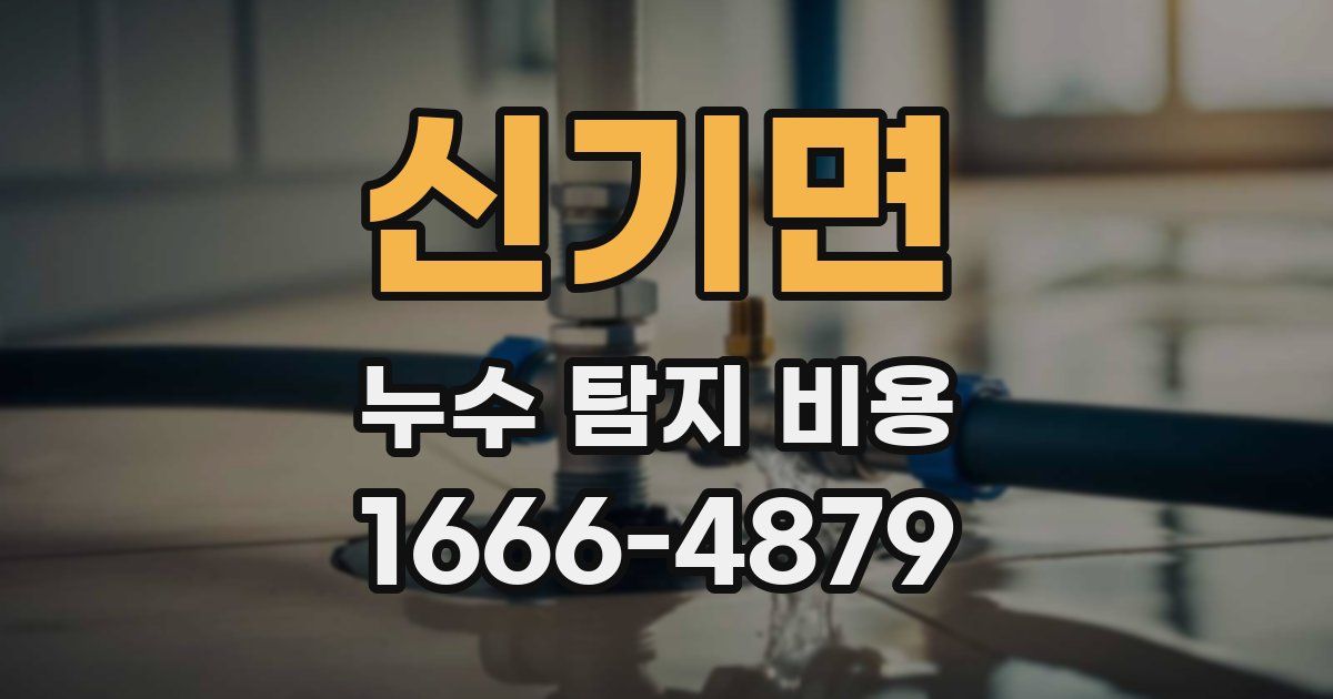 신기면 누수 탐지 비용