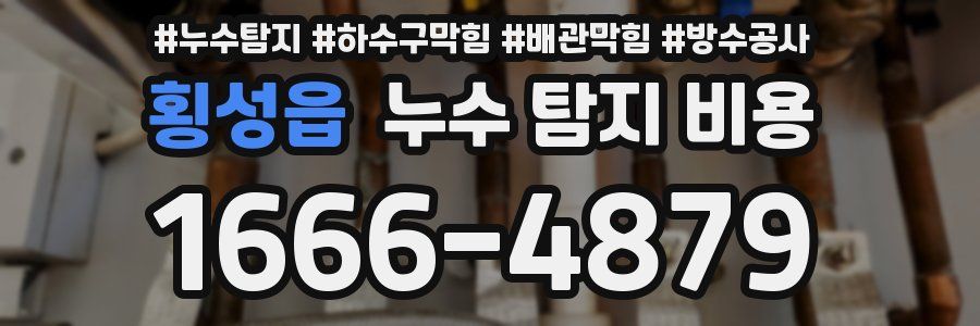 횡성읍 누수 탐지 비용