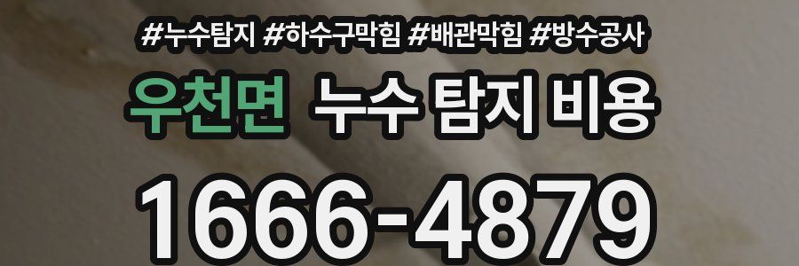 우천면 누수 탐지 비용