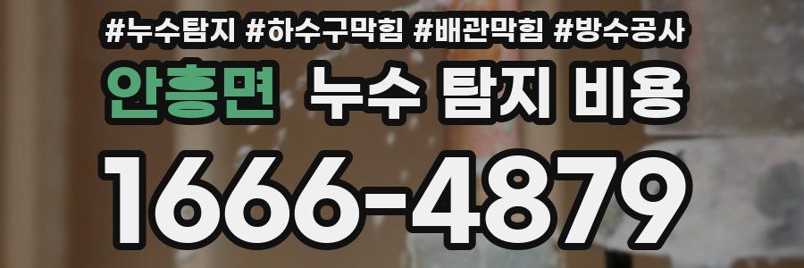안흥면 누수 탐지 비용