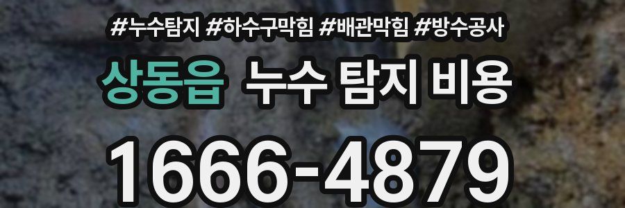 상동읍 누수 탐지 비용