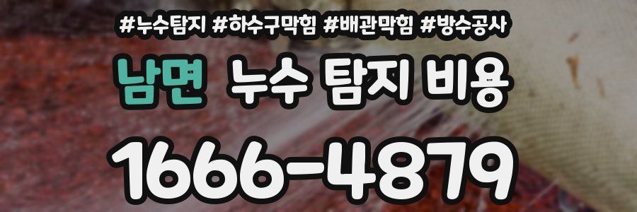 남면 누수 탐지 비용