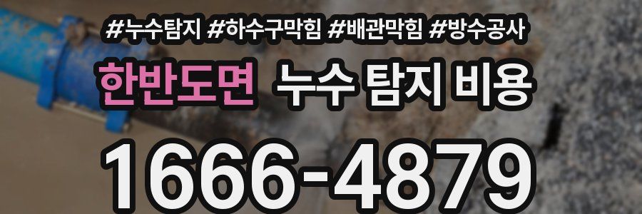 한반도면 누수 탐지 비용