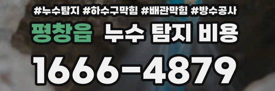 평창읍 누수 탐지 비용