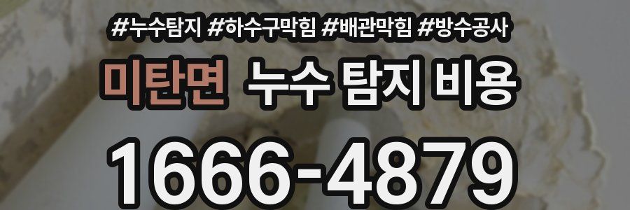 미탄면 누수 탐지 비용