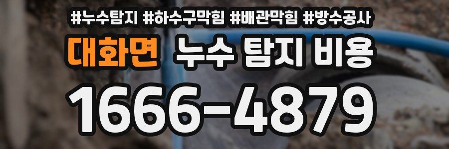 대화면 누수 탐지 비용