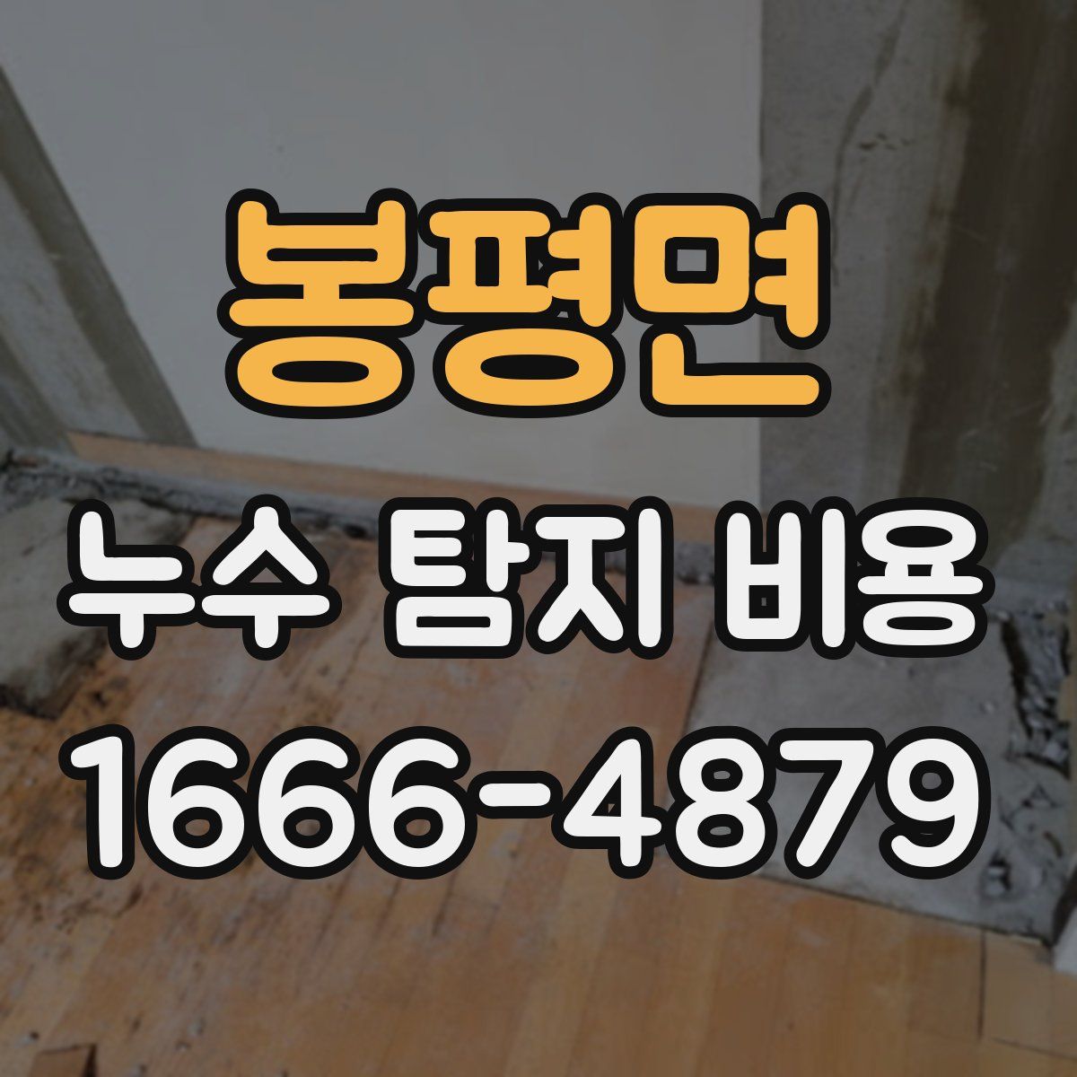 봉평면 누수 탐지 비용