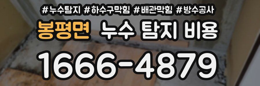 봉평면 누수 탐지 비용