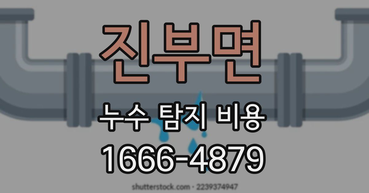 진부면 누수 탐지 비용