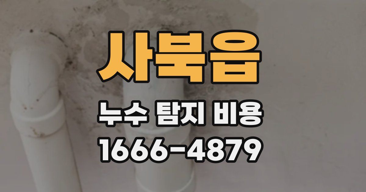 사북읍 누수 탐지 비용