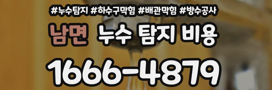 남면 누수 탐지 비용