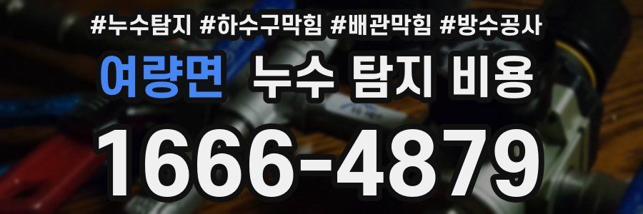 여량면 누수 탐지 비용