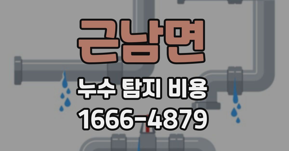 근남면 누수 탐지 비용