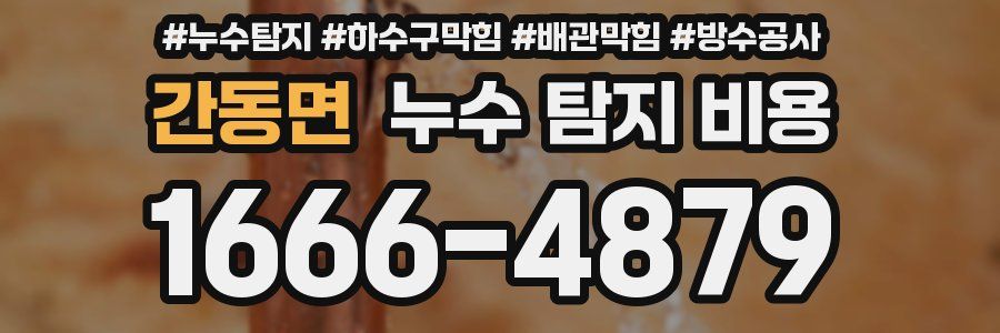 간동면 누수 탐지 비용