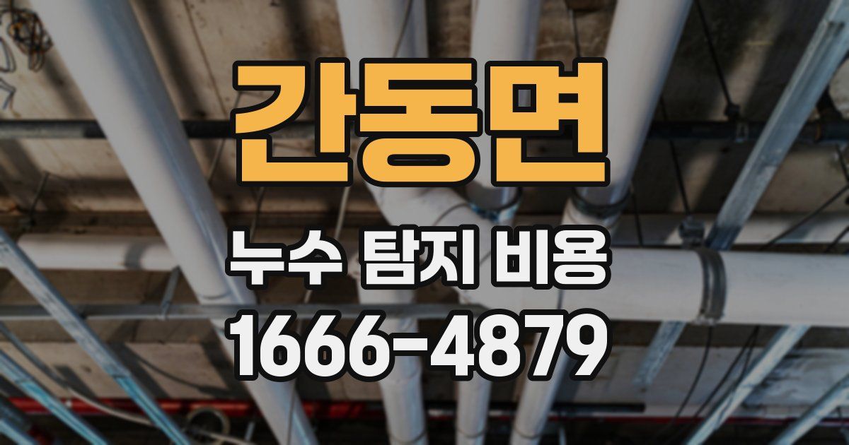 간동면 누수 탐지 비용