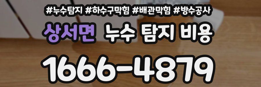 상서면 누수 탐지 비용