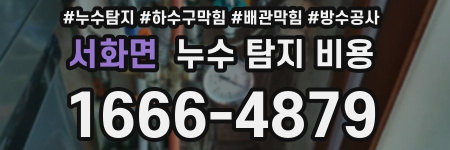 서화면 누수 탐지 비용