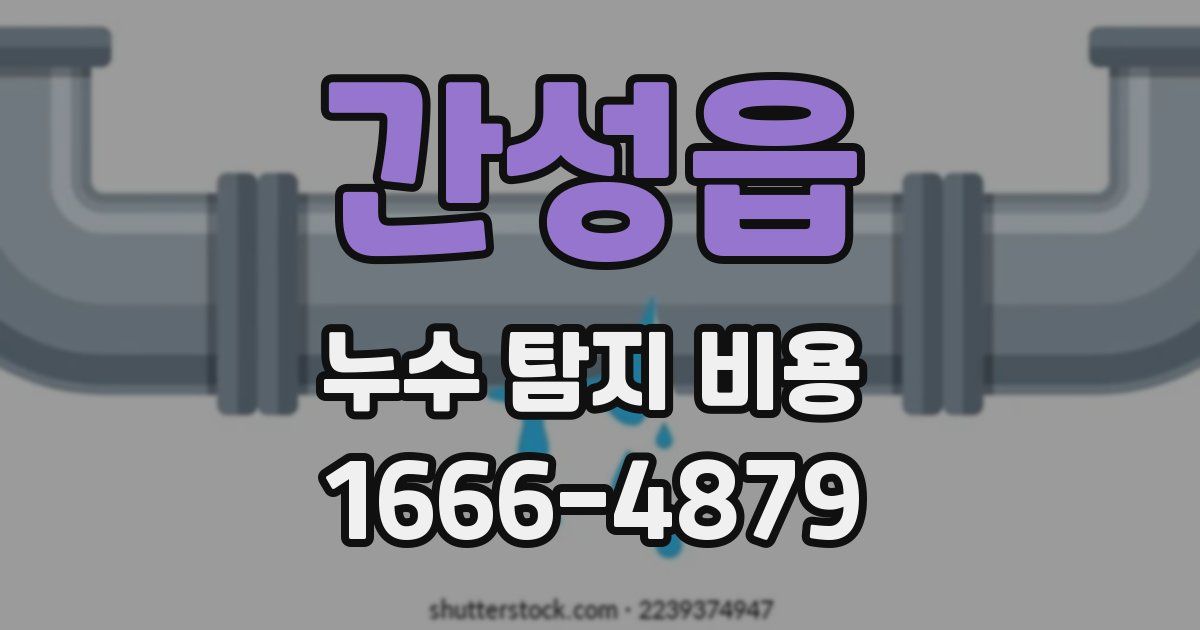 간성읍 누수 탐지 비용