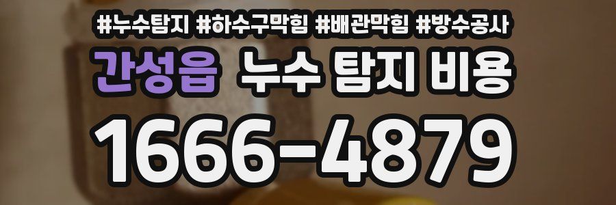 간성읍 누수 탐지 비용