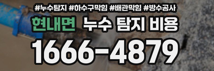 현내면 누수 탐지 비용