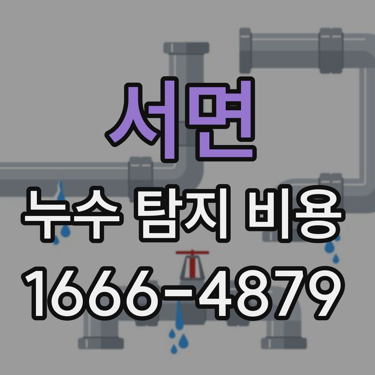 서면 누수 탐지 비용