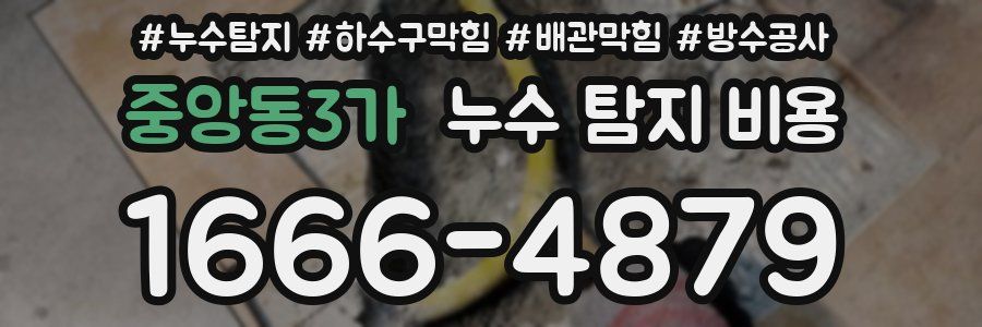 중앙동3가 누수 탐지 비용