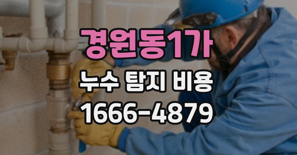 경원동1가 누수 탐지 비용