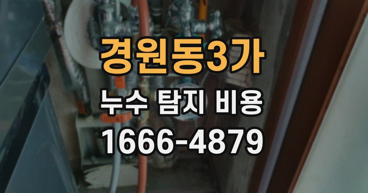 경원동3가 누수 탐지 비용