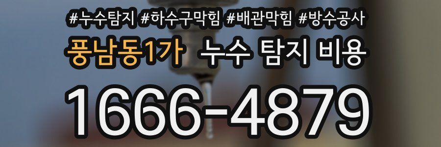 풍남동1가 누수 탐지 비용