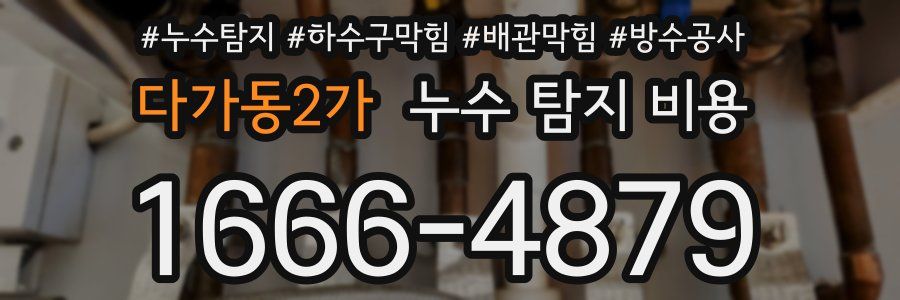 다가동2가 누수 탐지 비용