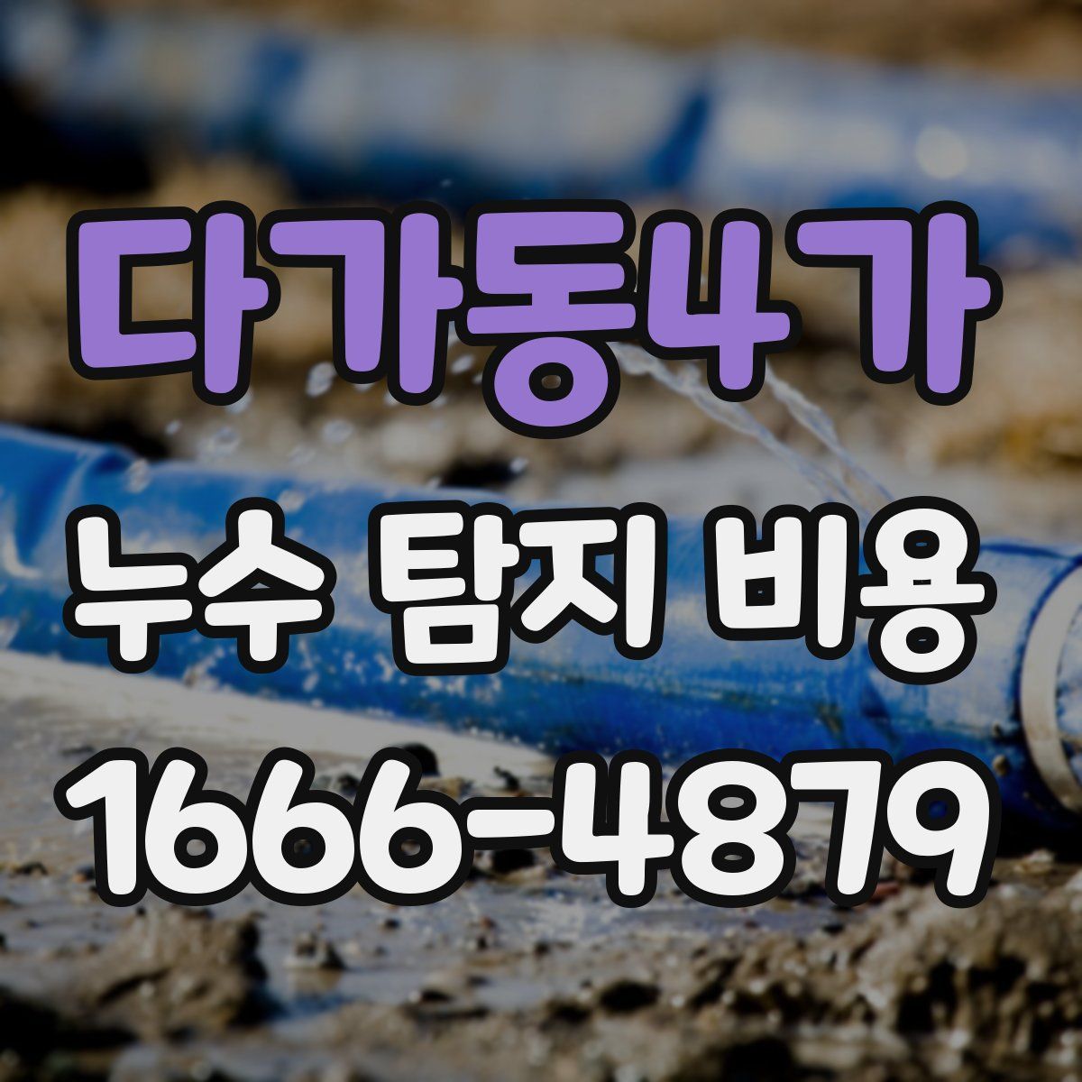 다가동4가 누수 탐지 비용