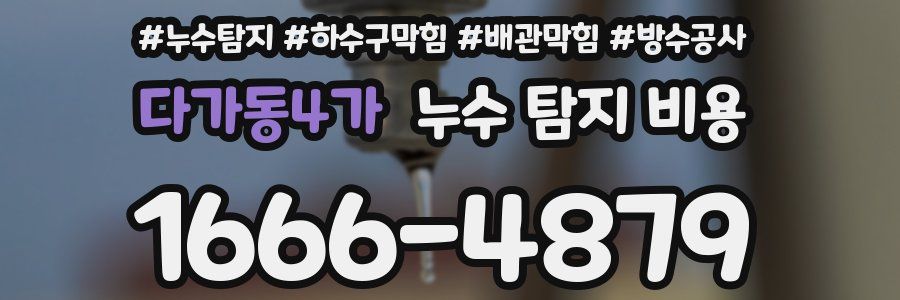 다가동4가 누수 탐지 비용