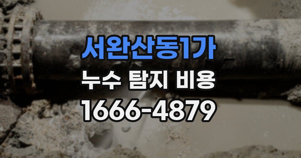 서완산동1가 누수 탐지 비용