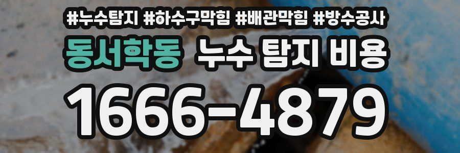 동서학동 누수 탐지 비용