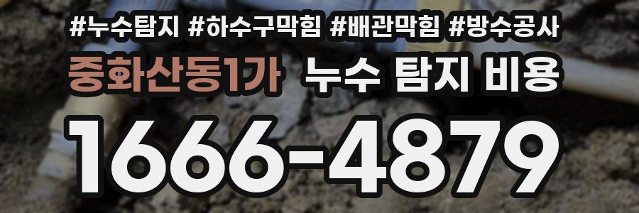 중화산동1가 누수 탐지 비용