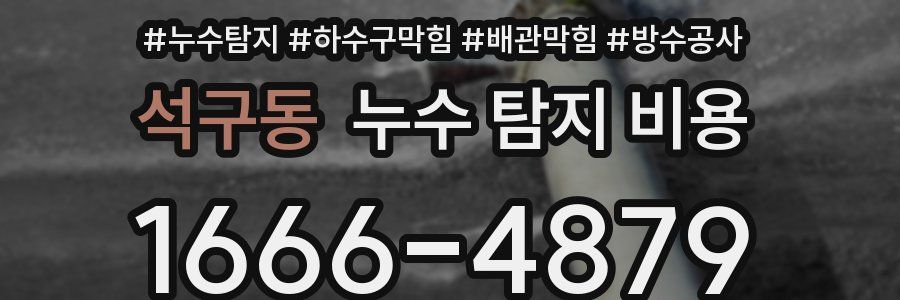 석구동 누수 탐지 비용