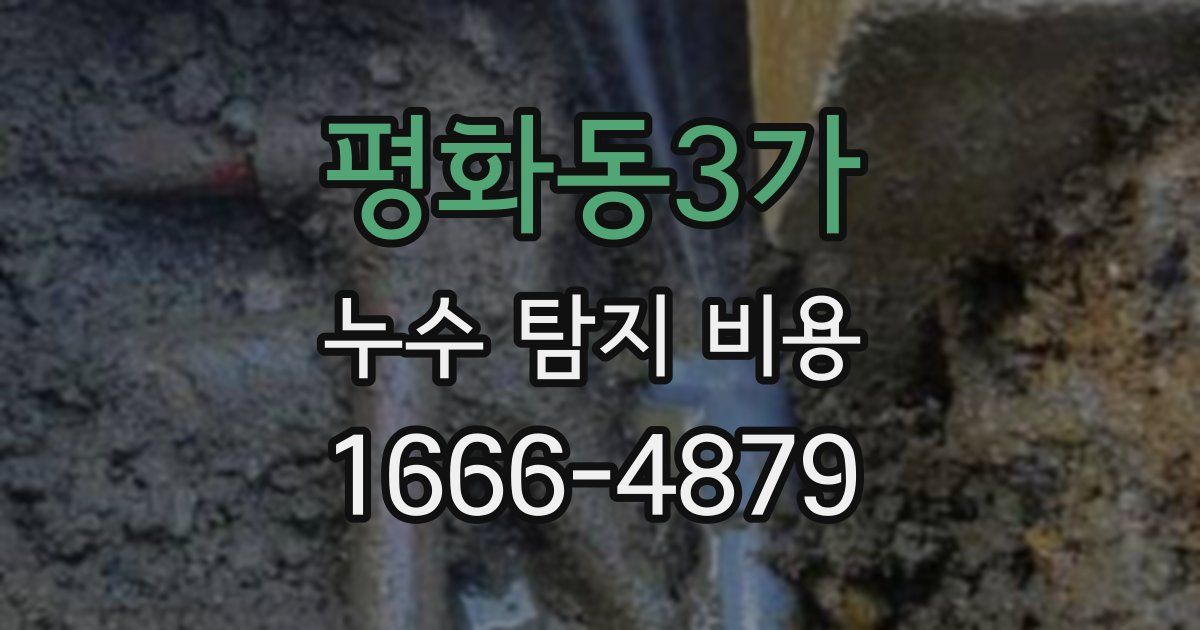 평화동3가 누수 탐지 비용