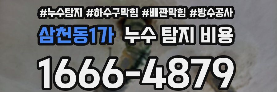 삼천동1가 누수 탐지 비용