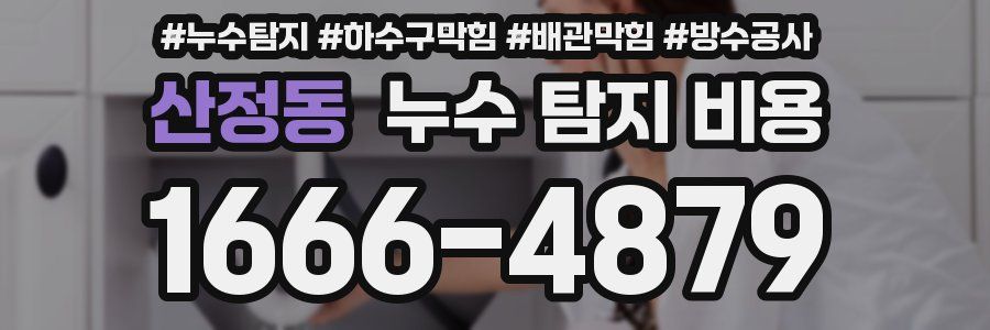 산정동 누수 탐지 비용