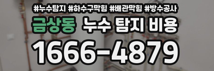금상동 누수 탐지 비용