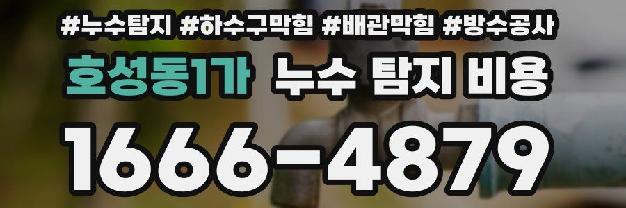 호성동1가 누수 탐지 비용