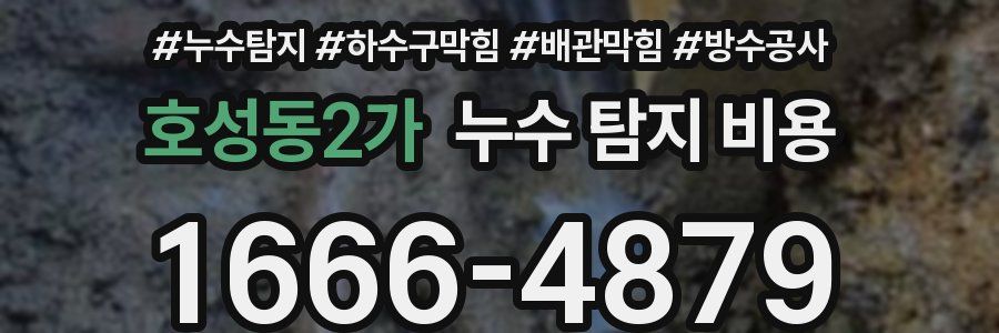 호성동2가 누수 탐지 비용