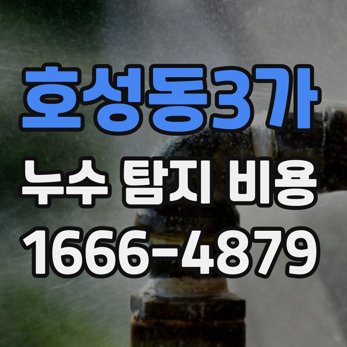 호성동3가 누수 탐지 비용