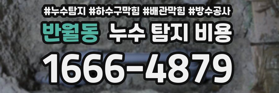 반월동 누수 탐지 비용